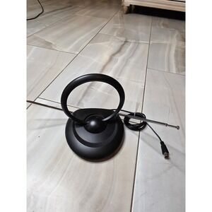 Indoor TV Antenna Model 1750 Black Loop and Dual Telescopic Dipoles VHF UHF